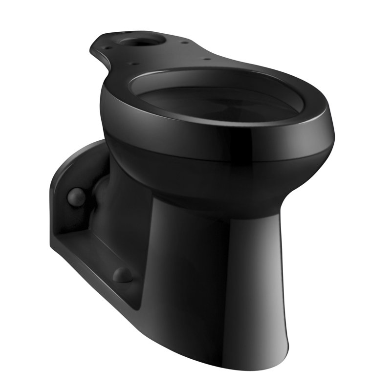 Cuvette de toilette allongée 1,0 gpf (eau économe) (siège non inclus) Barrington, Noir