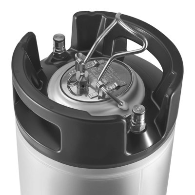 Corny Keg, 5 Gallon Ball Lock Keg, SUS304 Cold Brew Kegs with Dual Rubber Handles & Heavy-Duty Rubber Bottom, Brewing Equipment for Home Brewing Party