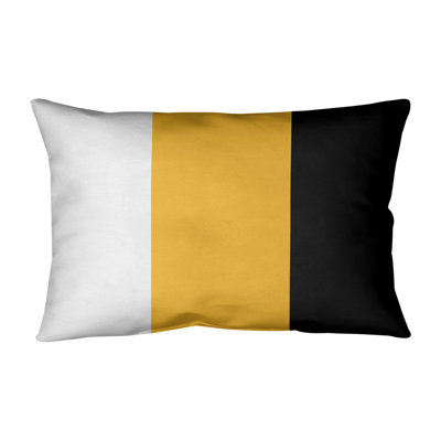 Boston Hockey Striped Lumbar Pillow
