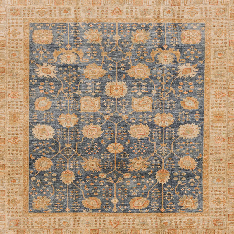 Abstract Indoor Rug, Square 6'
