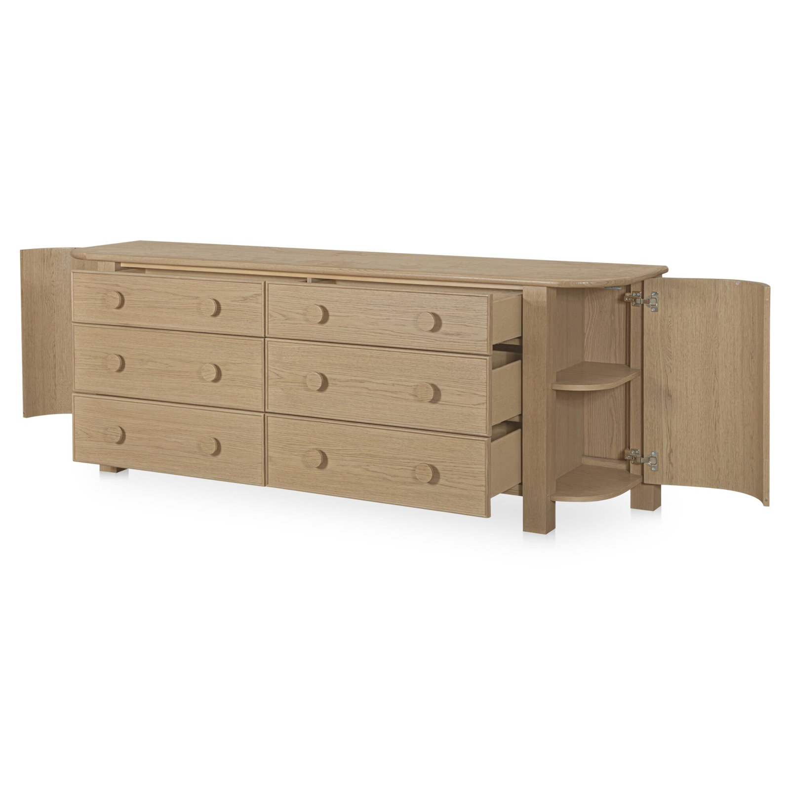Loren 6 Drawer Dresser Dark Brown, Brown