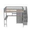 Lit mezzanine double avec bureau intégré Giacopo par Harriet Bee-927029089