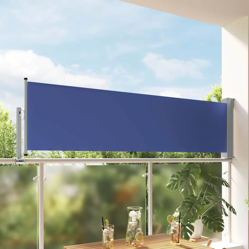 Panneau de rideau d'intimité pour auvent extérieur bleu et gris, Bleu