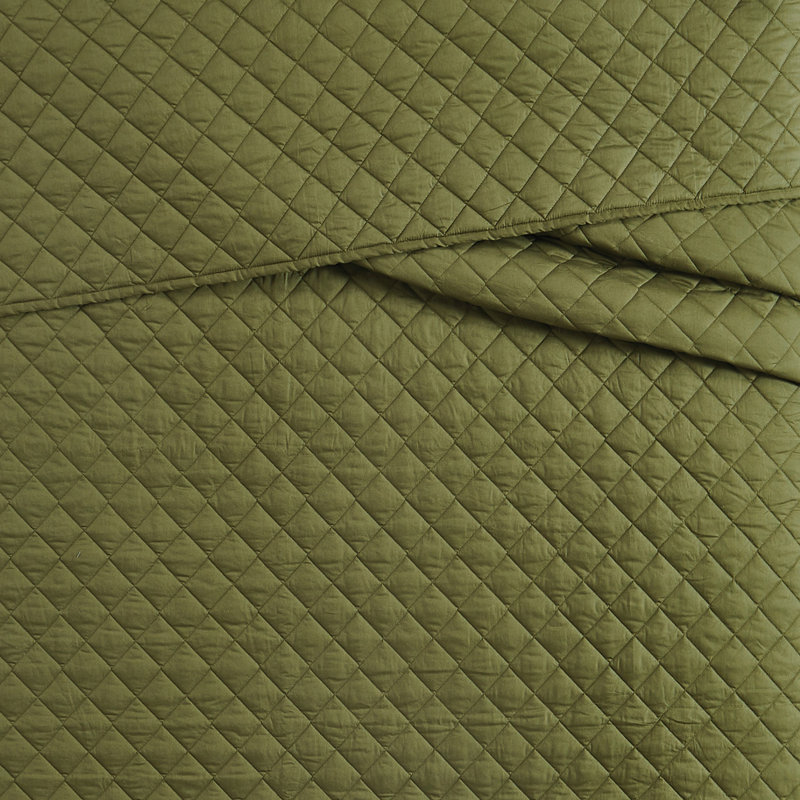 Ensemble de courtepointe en coton, Courtepointe pour simple TG + 1 taie décorative s, Vert