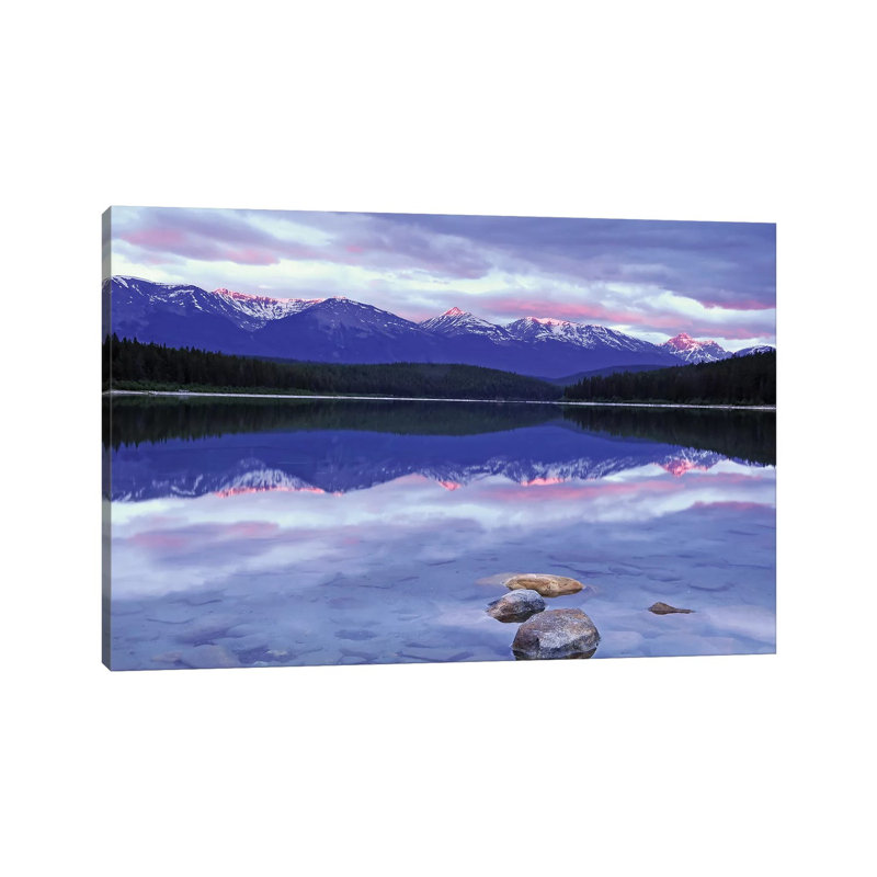 Patricia Lake At Sunrise by Brian Wolf - Wrapped Canvas Print, 45.72cm H x 66.04cm W x 1.91cm D