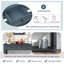 Console / canapé avec tiroirs de rangement et tablette inférieure pour le vestibule (bleu marine)-1298245170