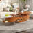 47.2''Lift Top Coffee Table With 360-Degree Marble-Patterned Rotating Tray,Hidden Compartment, Partially Assembled En Center Table, Modern Oval Lift Tabletop For Home Living Room-2014401892