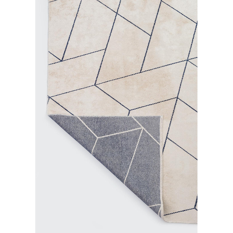 Geometric Triangle Area Rug, Rectangle 6'7" x 8'3"