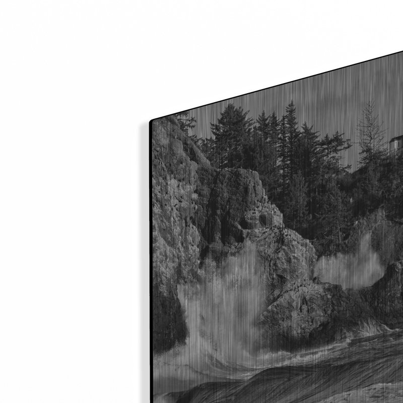 Mur en métal «Rising Tide At Cape Disappointment» par Rick Berk, H 12 po x l 16 po