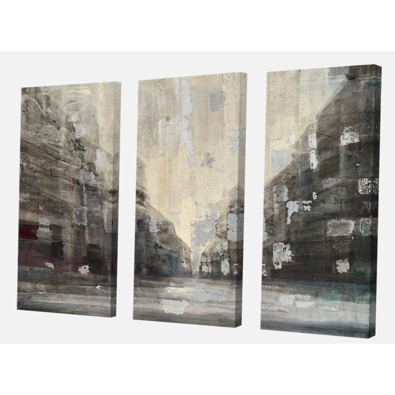 «Black and White Cityscape», peinture de plusieurs images sur toile tendue, H 28 po x l 36 po x P 1 po