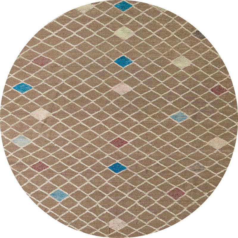 Tapis abstrait moderne 5344, Rond 8 pi