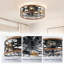 Ventilateurs de plafond en cage avec lumières-388524712