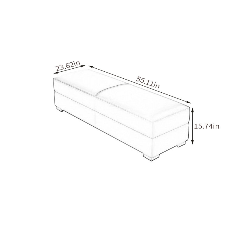 Naasir, H 15,74 po x l 55,11 po x P 23,62 po