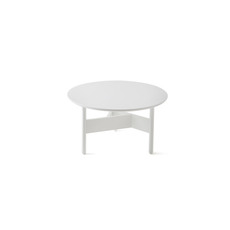 Three Leg Coffee Table, White, 40 cm H x 70 cm L x 44 cm W, White