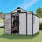 8 FT.W x 10 FT.D Outdoor Resin Storage Shed with Floor, Large Tool Sheds