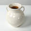 Approx. 9" High Off Whtie Ceramic Vase with Two Handles