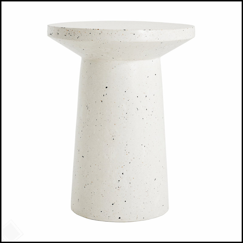 Table d'appoint MGO Terrazzo fabriquée à la main, durable et élégante pour une utilisation intérieure et extérieure, aucun assemblage requis