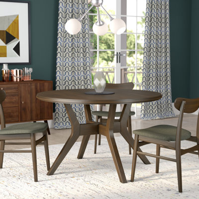 Round with Solid Wood Base Dining Table