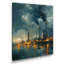 Bleu, bleu, usines, paysage industriel I - usines, décoration murale-1465755506-1465755518