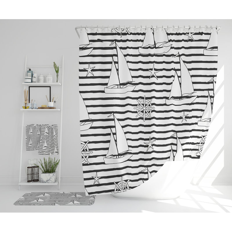 Nesa Polyester Shower Curtain Set