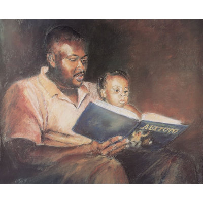 " Reading Lesson " Painting Print