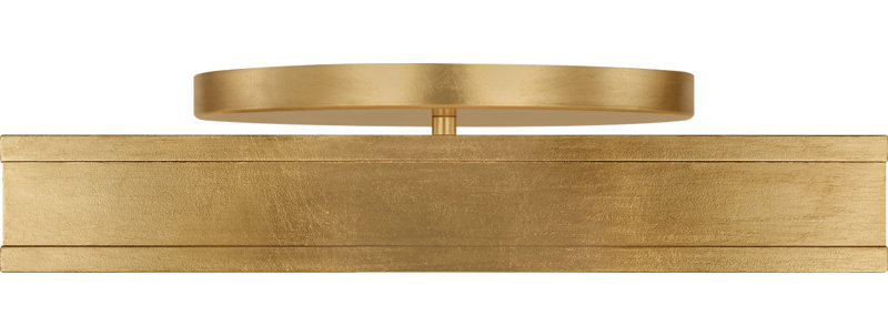 Dupont Square Semi Flush, Gild, 4" H x 16" W x 16" D
