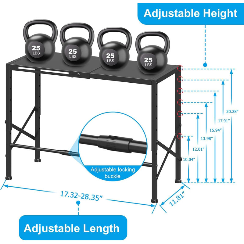 Expandable Metal Storage Shelf With 100LB Capacity, Adjustable Stackable Organizer For Kitchen Countertop, Pantry, Cabinet, Closet, Garage And Warehouse