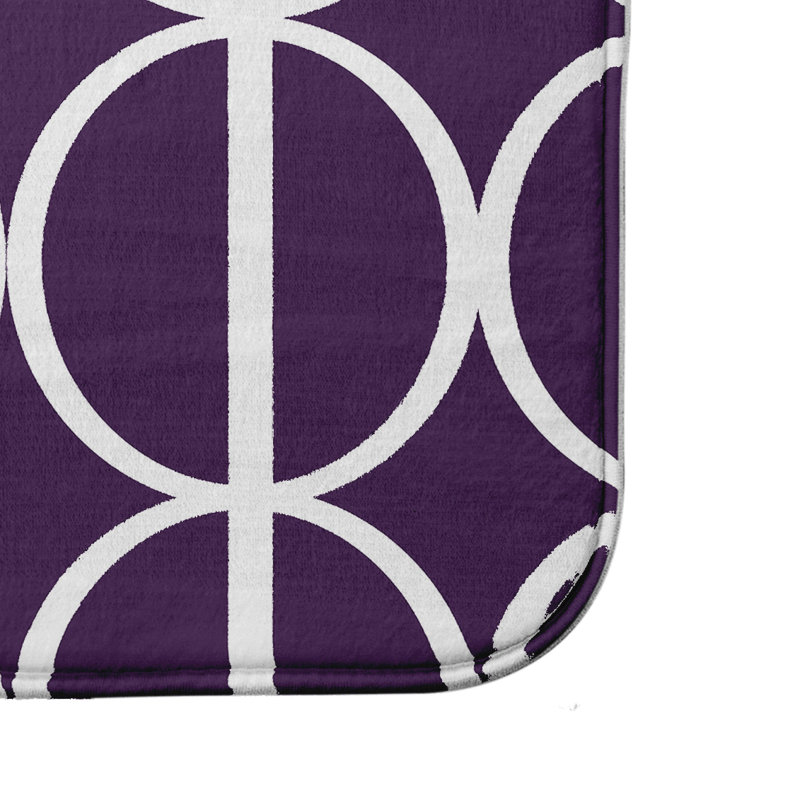 Tapis de bain ovale Go Round Lemmon, H 18 po x L 30 po, Mauve