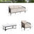 Asheville Patio Aluminum 5 Person Conversation Set With Sintered Stone Coffee Table