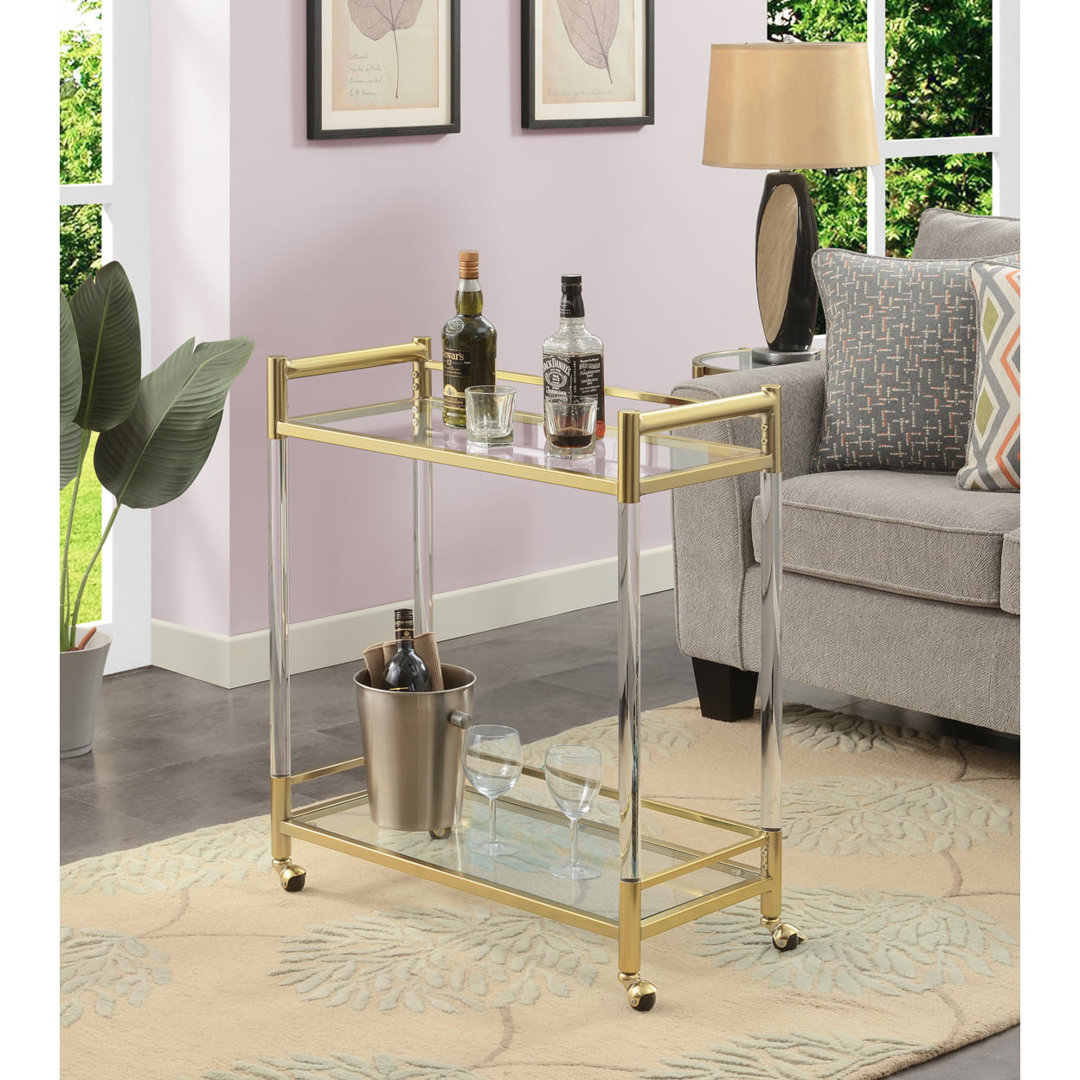 Carolina Acrylic/Glass Bar Cart Willa Arlo™ Interiors