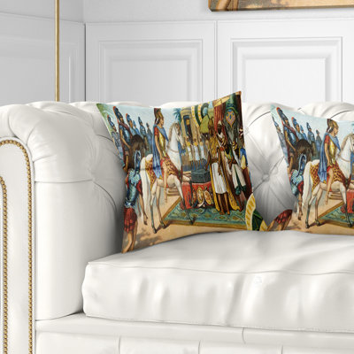 Coussin d’illustration historique ancien portrait
