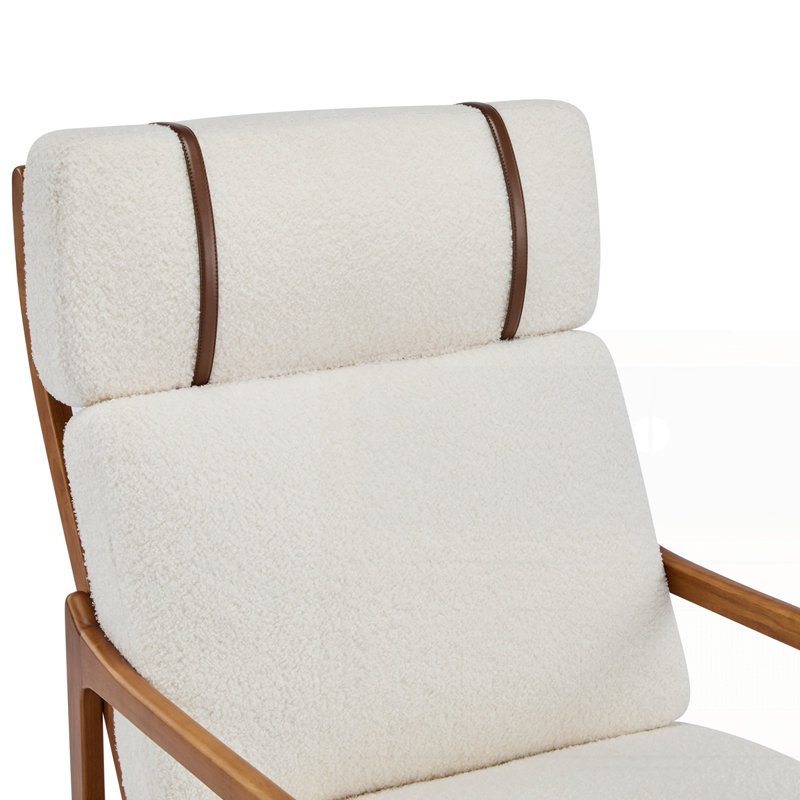 Fauteuil Mid-Century, Bouclé