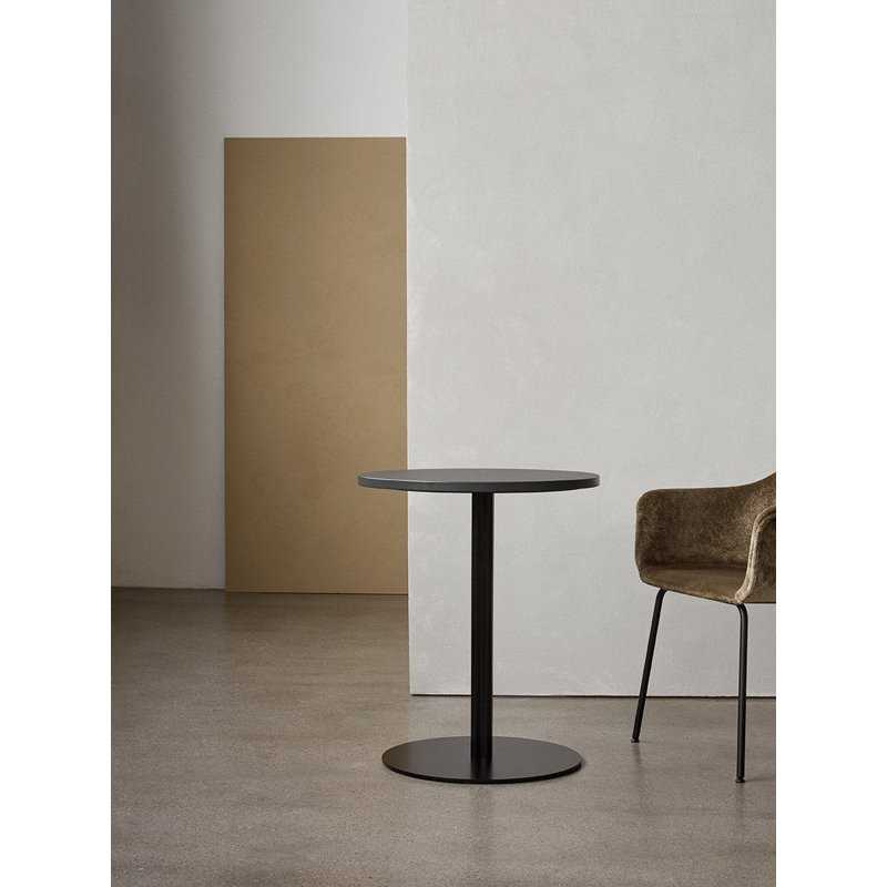 Harbour Round Dining Table, Counter Height, 23.6" W x 23.6" L, Charcoal Linoleum