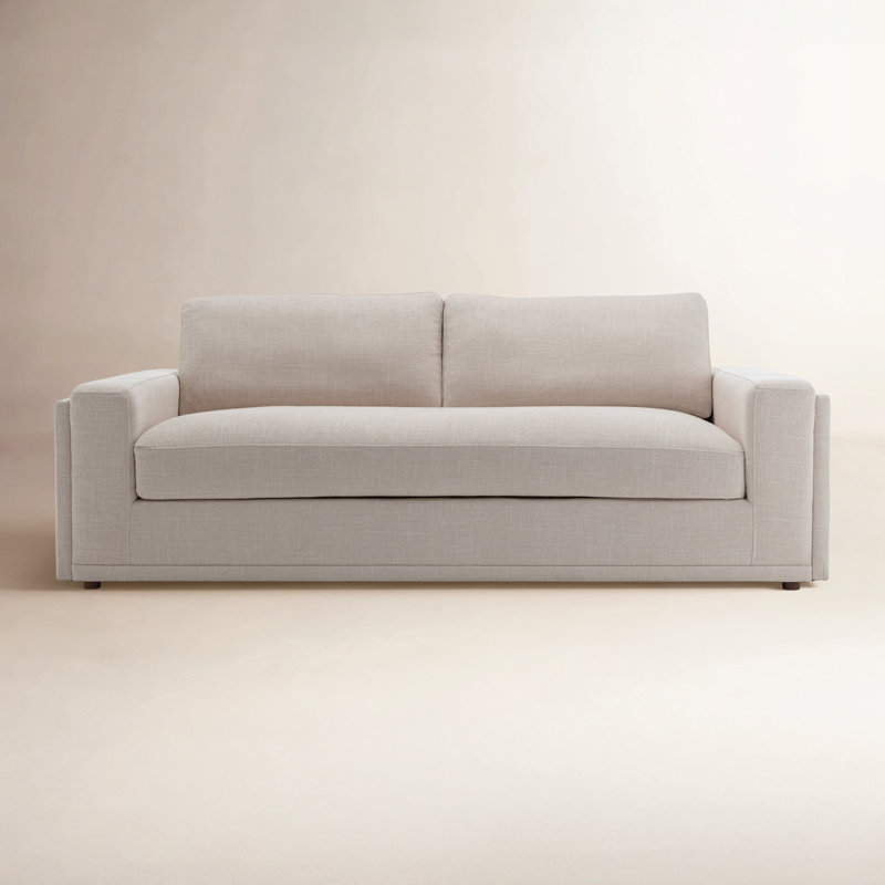 Essex 86.6” Wide Pillow Back Three-Seater Sofa, Beige