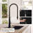 33"L x 18'' W Single Bowl Fireclay Farmhouse Kitchen Sink with 2 Modes Kitchen Faucet