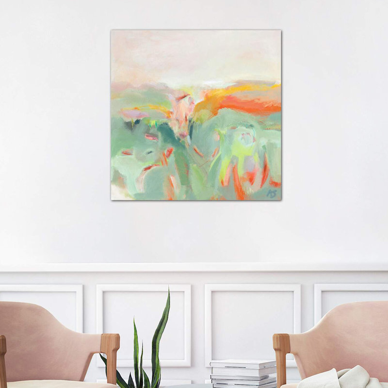 Confetti Fields by Alice Sheridan - Painting on Canvas, 66.04 cm H x 66.04 cm W x 1.91 cm D, No Frame
