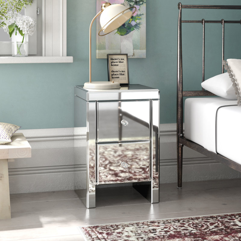 Zack 2 Drawer Bedside Table