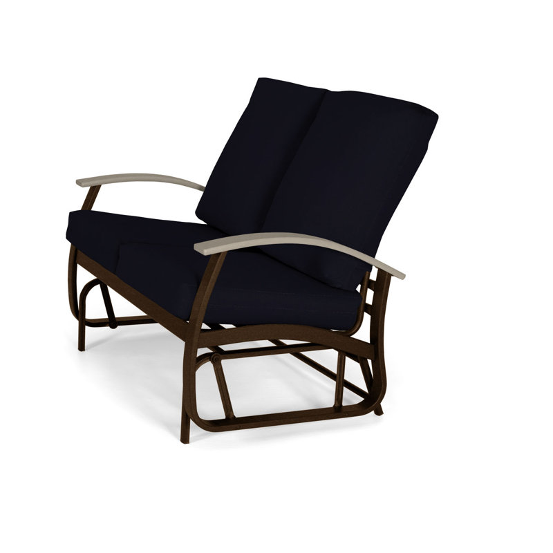 Banc oscillant avec coussins Askar, Toile bleu marine Sunbrella®, Désert P60, Kona texturé