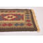 Tapis de la surface en laine rouge/brune 2 pi x 6 pi 3 po one-of-kind à la main noué la Alpena
