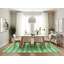 Tapis à motif géométrique vert-396585280