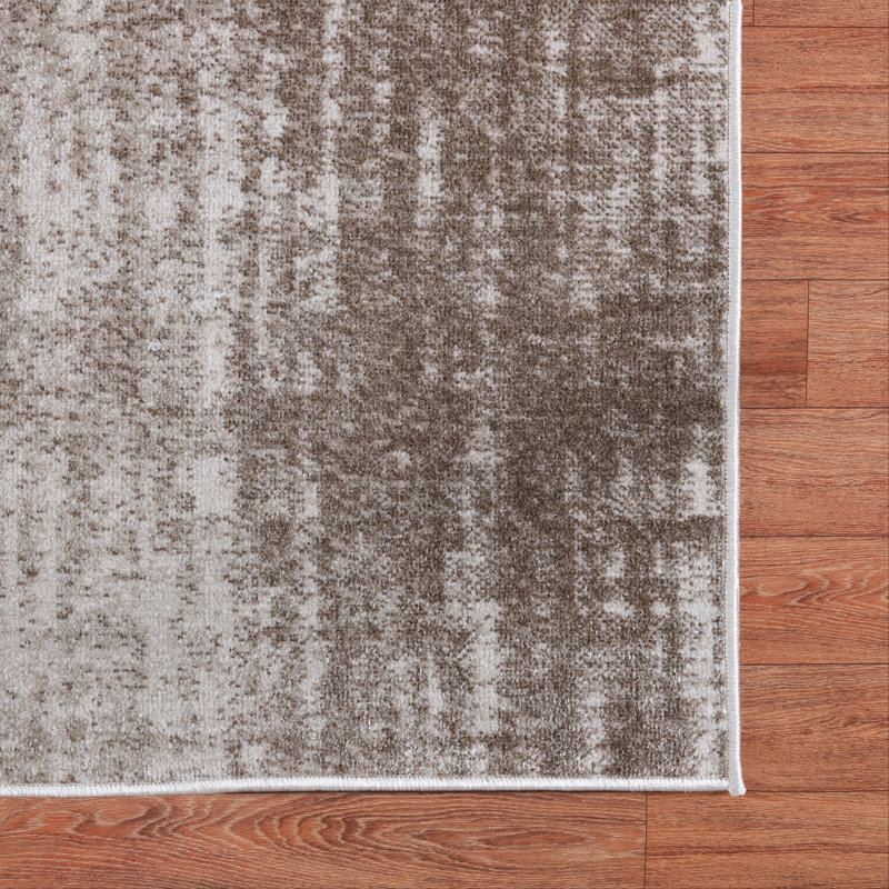 Machine Washable Nash Brown/Ivory Rug, Rectangle 8'11" x 12'
