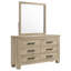 Commode 6 tiroirs avec miroir patiné