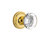 Classic Rosette with Round Clear Crystal Door Knob