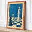 Queen and Pawn Retro - Wrapped Canvas-1177458822-1177458841
