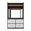 Twin Size Bunk Bed With 4 Storage Drawers, Hanging Rod, Light Bar, Integrated Shelves & Dual Ventilated Panels-7590673