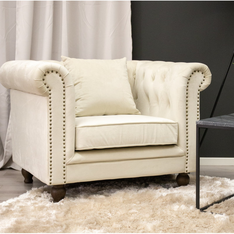 Idalia Upholstered Armchair, Cream