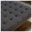 Grande table basse carrée capitonnée et revêtue en lin gris anthracite-130462913