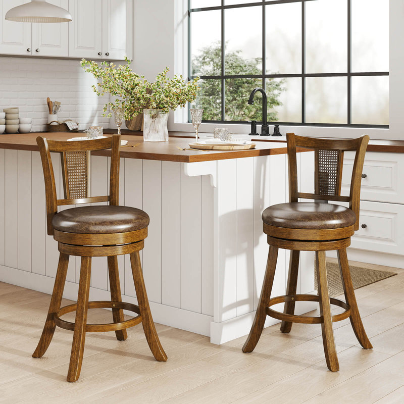 Ensemble de tabourets de bar avec dossier et repose-pieds, Tabouret de comptoir (siège d'une hauteur de 25 p, 4