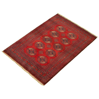 Allaina One-of-a-Kind 3'6" X 4'11" 2010s Wool Area Rug in Red