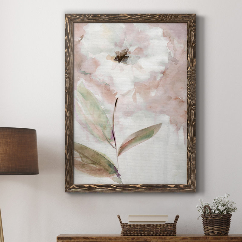 Toile encadrée Summer Bloom I-Premium - prête à être accrochée, H 20 po x l 17 po x P 1,5 po, Noyer